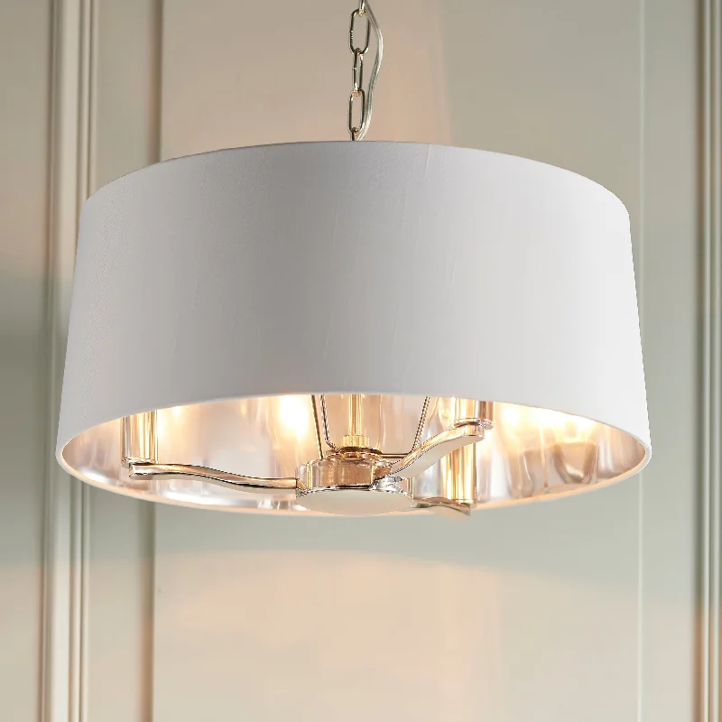 Industrial Iron Chandeliers for Loft - Inspired SpacesIndustrial Iron Chandeliers for Loft - Inspired SpacesEndon Harvey 3lt Pendant Drum Bright Nickel