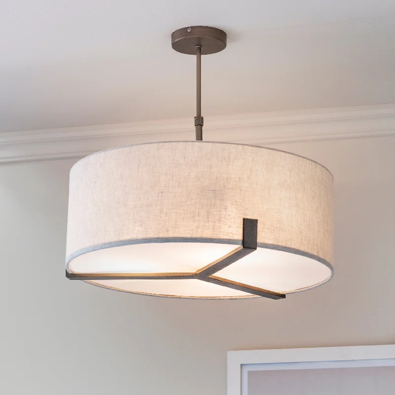 Chandeliers with Colored Glass for a Splash of ColorChandeliers with Colored Glass for a Splash of ColorEndon Hayfield 3lt Pendant Bronze & Natural