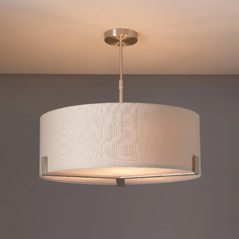 Chandeliers with Dimmable Lights for Ambiance ControlChandeliers with Dimmable Lights for Ambiance ControlEndon Hayfield Pendant Satin Nickel & Grey