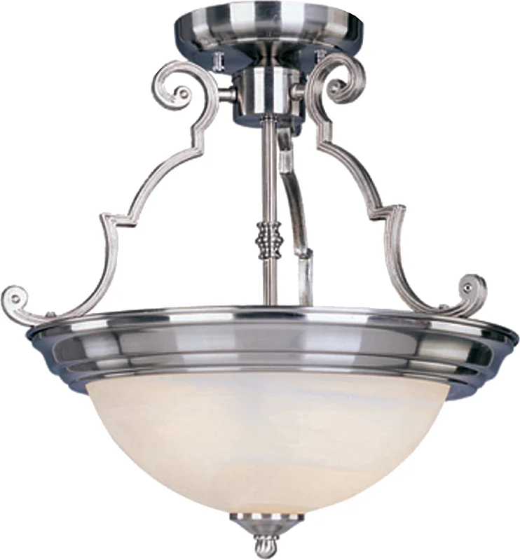 Chandeliers with Pendant Lights for a Stylish LookChandeliers with Pendant Lights for a Stylish LookEssentials 3-Light Semi-Flush Mount Satin Nickel - C157-5844MRSN