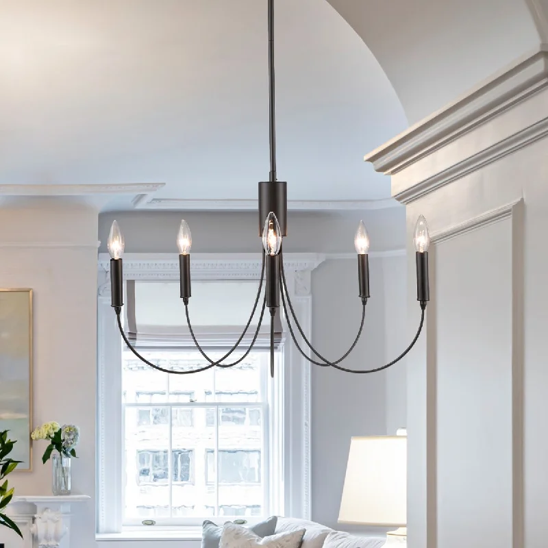 Rustic Wood Chandeliers for Country - Style HousesRustic Wood Chandeliers for Country - Style HousesFarmhouse 5-Light Classic Candle Chandelier for Dining Room