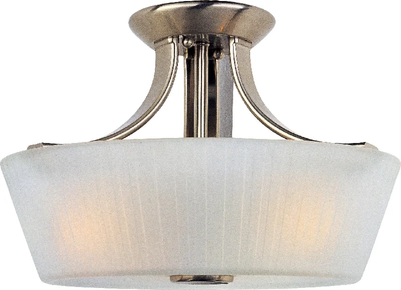 Ceiling - Mounted Chandeliers for Standard CeilingsCeiling - Mounted Chandeliers for Standard CeilingsFinesse 3-Light Semi-Flush Mount Satin Nickel - C157-21501FTSN