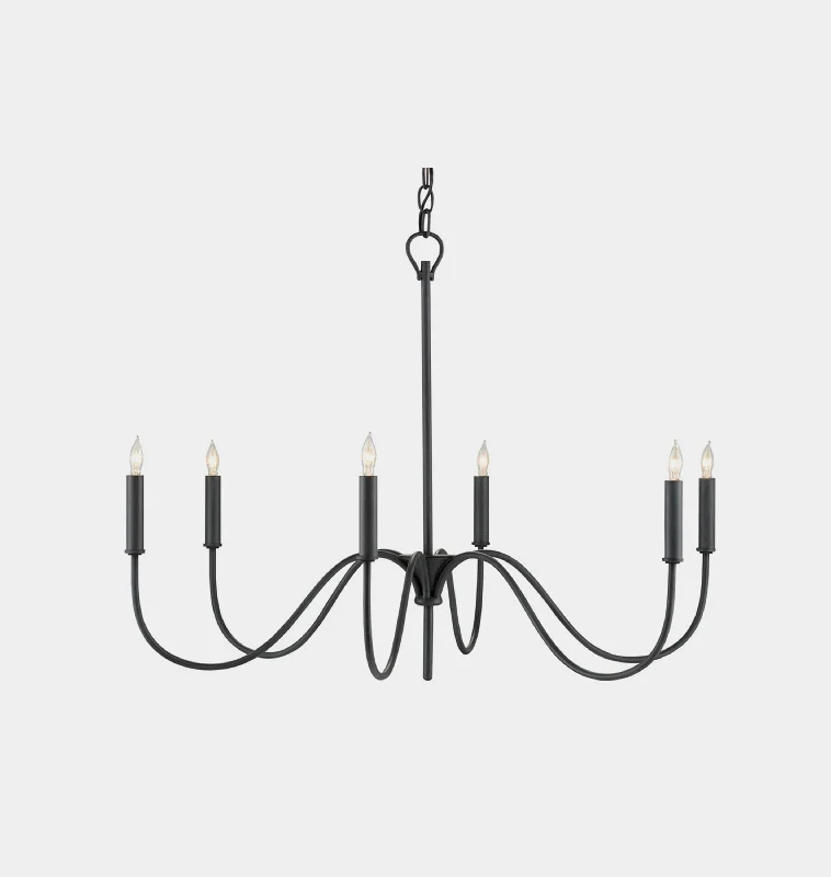 Chandeliers with Metal Frames in Black FinishChandeliers with Metal Frames in Black FinishFloris Chandelier