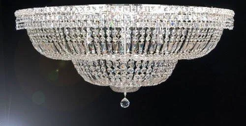 French Country Chandeliers with a Romantic AuraFrench Country Chandeliers with a Romantic AuraFlush Basket French Empire Crystal Chandelier Lighting H 24" W 40" - A93-Flush/Cs/454/18