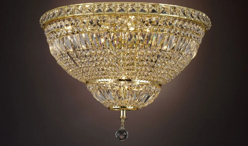 Modern Crystal Chandeliers for Contemporary HomesModern Crystal Chandeliers for Contemporary HomesFlush French Empire Crystal Chandelier Lighting H22" W30" - A93-Flush/Cg/454/14