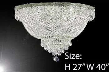 Art Deco Chandeliers for a Retro - Glam LookArt Deco Chandeliers for a Retro - Glam LookFlush French Empire Crystal Chandelier Lighting H27" X W40" - A93-Flush/Cs/870/18
