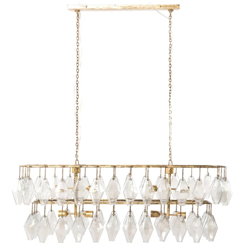 Chandeliers with Adjustable Height for Custom InstallationChandeliers with Adjustable Height for Custom InstallationFour Hands Hutton Adeline Rectangular Chandelier