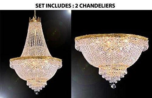 Mini Chandeliers for Adding Charm to Small SpacesMini Chandeliers for Adding Charm to Small SpacesFrench Empire Crystal Chandelier Lighting H24" X W24" And Semi Flush Chandelier Lighting H18" X W24" - 1Ea C3/870/9 + 1Ea Flush/870/9