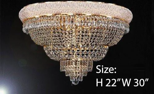 Chandeliers for Living Rooms to Create a Focal PointChandeliers for Living Rooms to Create a Focal PointFrench Empire Crystal Flush Basket Chandelier W/ Swarovski Crystal Lighting H22" W30" - G93-Flush/Cg/448/21Sw