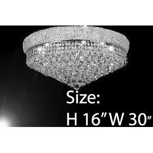 Chandeliers with Venetian Glass for a Luxurious LookChandeliers with Venetian Glass for a Luxurious LookFrench Empire Crystal Flush Chandelier Lighting H16" W30" - G93-Flush/Silver/541/24