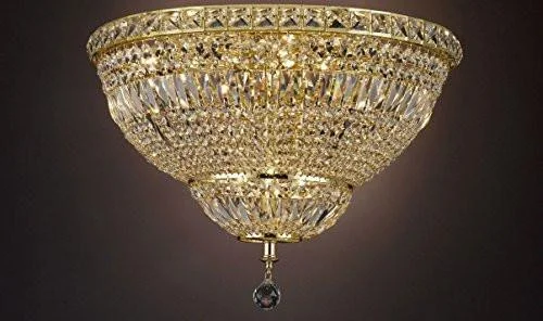 Minimalist Chandeliers for Sleek and Simple InteriorsMinimalist Chandeliers for Sleek and Simple InteriorsFrench Empire Empress Crystal(Tm) Flush Basket Chandelier Lighting H 13" W 24" - Cjd-Flush/Cg/2174/24