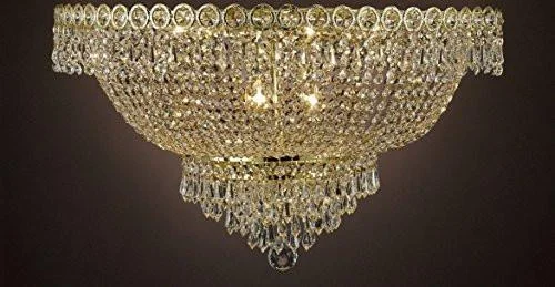 Oversized Chandeliers as a Statement Piece in Living RoomsOversized Chandeliers as a Statement Piece in Living RoomsFrench Empire Empress Crystal(Tm) Flush Chandelier Lighting H 12" W 20" - Cjd-Flush/Cg/2176/20