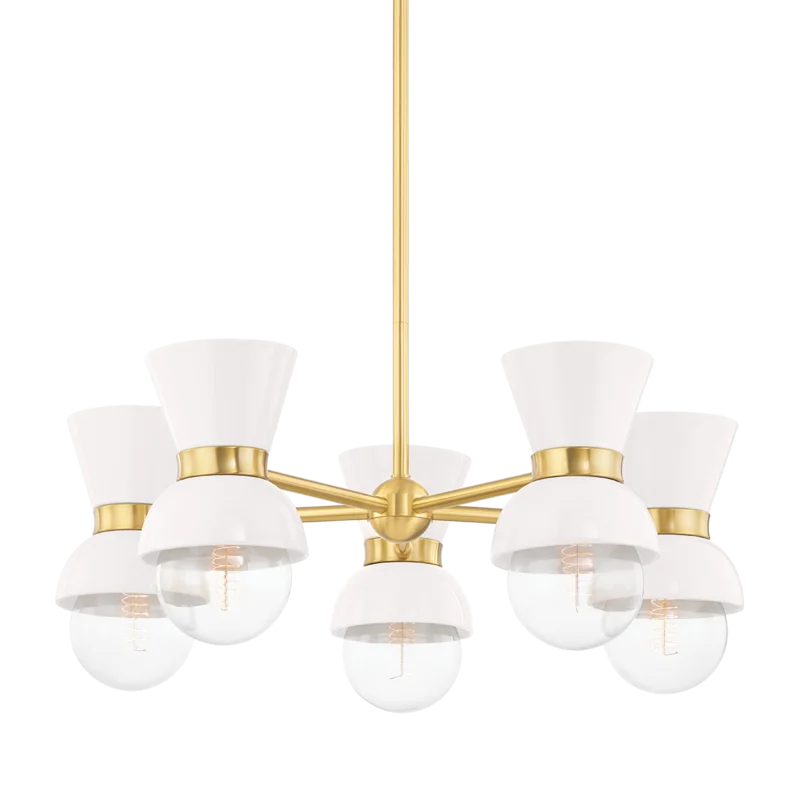Art Deco Chandeliers for a Retro - Glam LookArt Deco Chandeliers for a Retro - Glam LookGILLIAN 5 LIGHT CHANDELIER