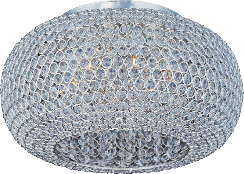 Chandeliers with Frosted Glass for a Softer Light DiffusionChandeliers with Frosted Glass for a Softer Light DiffusionGlimmer 6-Light Flush Mount Plated Silver - C157-39876BCPS