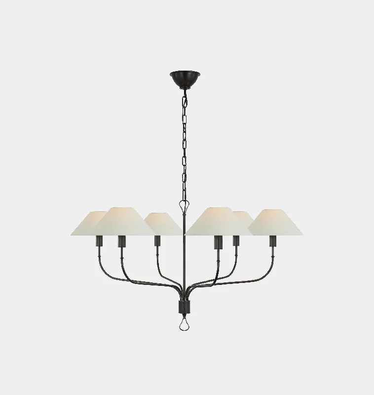 Chandeliers with Metal Frames in Black FinishChandeliers with Metal Frames in Black FinishGriffin Extra Large Tail Chandelier