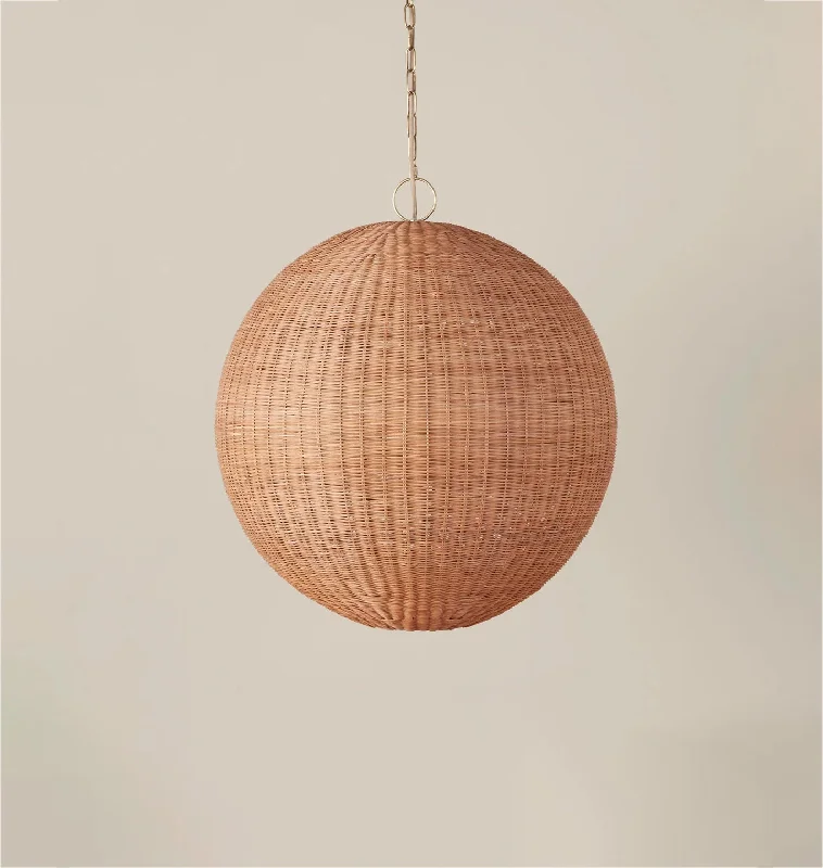 Chandeliers with Adjustable Height for Custom InstallationChandeliers with Adjustable Height for Custom InstallationMerida Rattan Round Chandelier