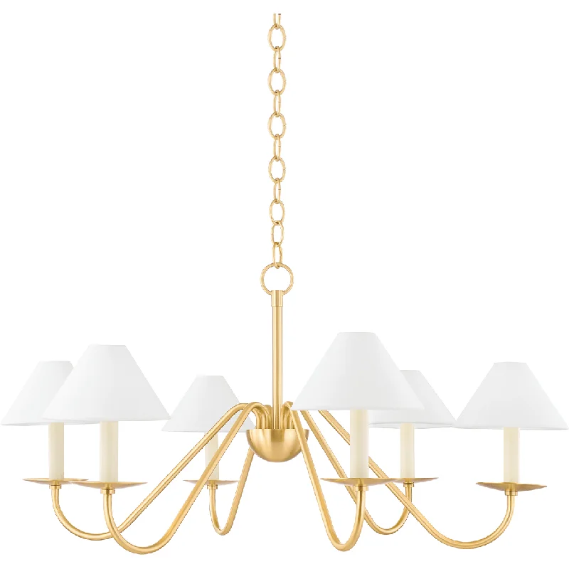 Chandeliers with Colored Glass for a Splash of ColorChandeliers with Colored Glass for a Splash of ColorLenore 6 Light Chandelier