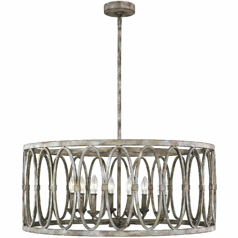 Chandeliers with Metal Frames in Silver FinishChandeliers with Metal Frames in Silver FinishPatrice Hanging Shade | Deep Abyss