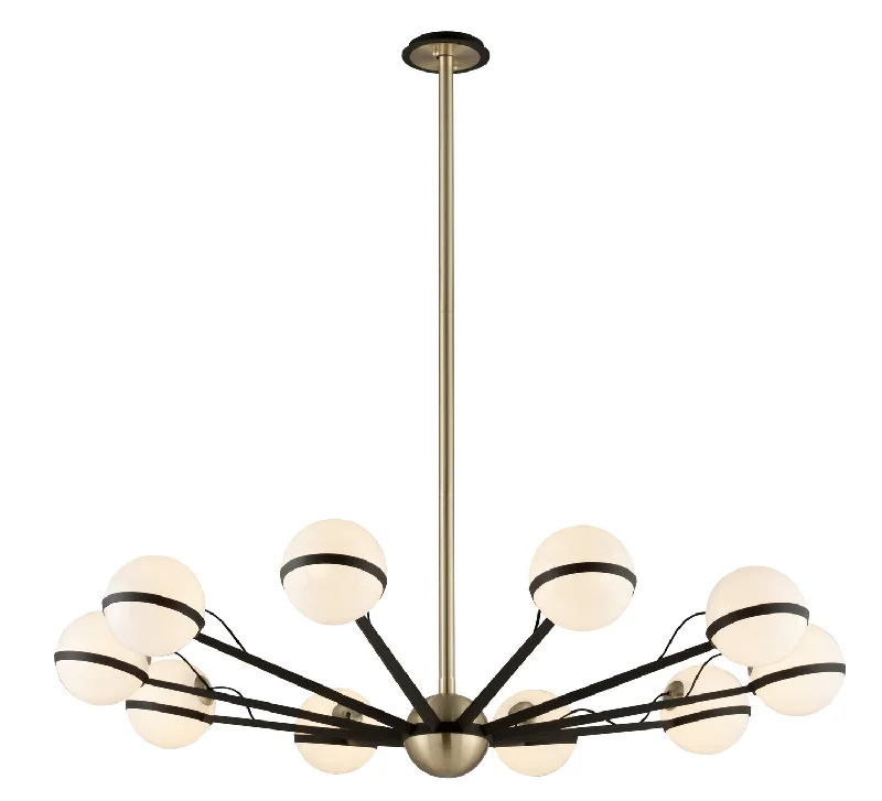Chandeliers with Metal Frames in Bronze FinishChandeliers with Metal Frames in Bronze FinishAce Ten Light Chandelier