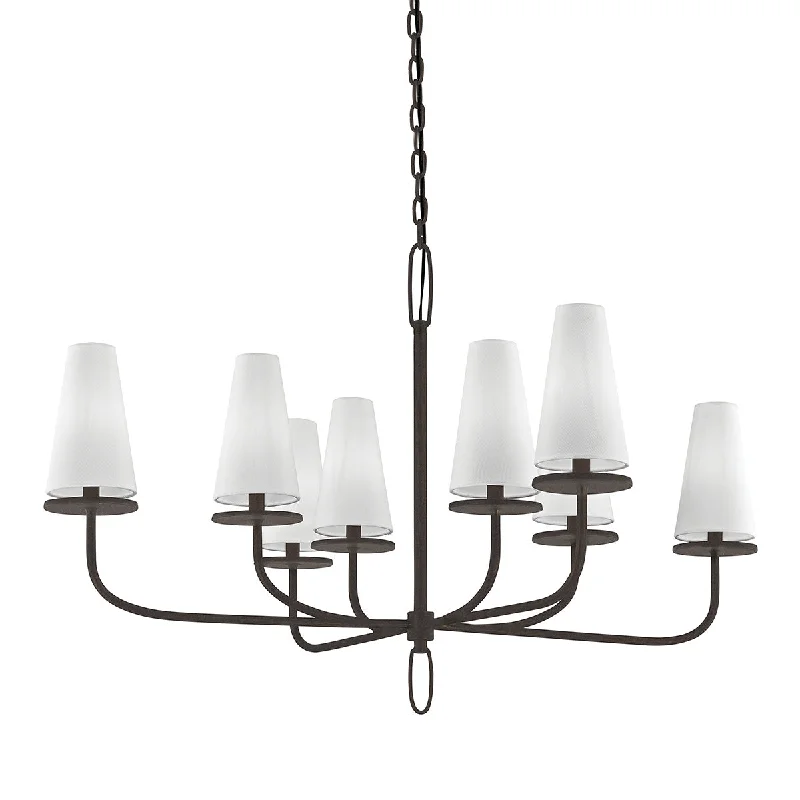 Chandeliers with Metal Frames in Gold FinishChandeliers with Metal Frames in Gold FinishMarcel Eight Light Chandelier