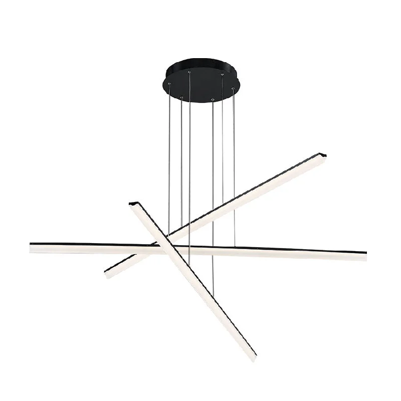 Chandeliers for High Ceilings to Fill Vertical SpaceChandeliers for High Ceilings to Fill Vertical SpaceWAC Stack PD-29803-BK Chandelier Light - Black