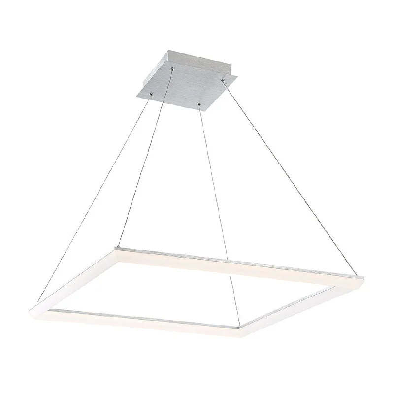 Chandeliers with Metal Frames in Silver FinishChandeliers with Metal Frames in Silver FinishWAC Frame PD-29828-AL Chandelier Light - Brushed Aluminum