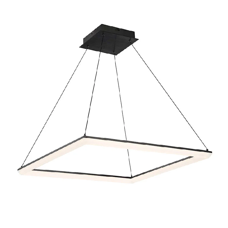 Art Deco Chandeliers for a Retro - Glam LookArt Deco Chandeliers for a Retro - Glam LookWAC Frame PD-29828-BK Chandelier Light - Black
