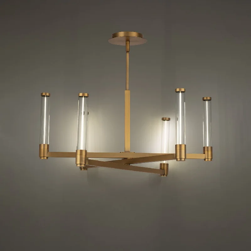Incandescent Chandeliers for a Warm and Traditional GlowIncandescent Chandeliers for a Warm and Traditional GlowWAC Jedi PD-51327-AB Chandelier Light - Aged Brass