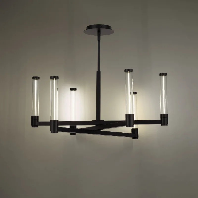 Industrial Iron Chandeliers for Loft - Inspired SpacesIndustrial Iron Chandeliers for Loft - Inspired SpacesWAC Jedi PD-51327-BK Chandelier Light - Black