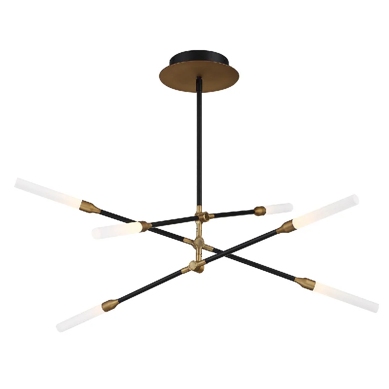 Chandeliers with Adjustable Arms for Directional LightingChandeliers with Adjustable Arms for Directional LightingWAC Houdini PD-55906-BK/AB Chandelier Light - Black/Aged Brass