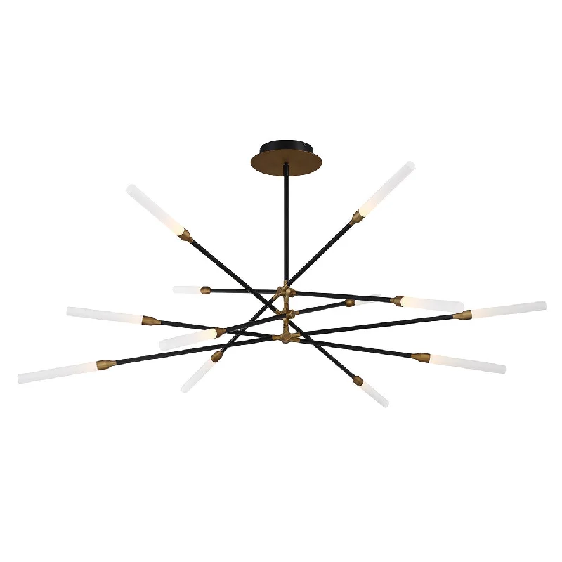 Minimalist Chandeliers for Sleek and Simple InteriorsMinimalist Chandeliers for Sleek and Simple InteriorsWAC Houdini PD-55912-BK/AB Chandelier Light - Black/Aged Brass