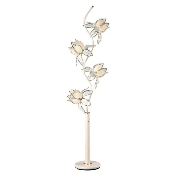 Industrial Style Floor Lamp with Exposed Bulbs for Loft ApartmentsIndustrial Style Floor Lamp with Exposed Bulbs for Loft Apartments73"H White Floor Lamp