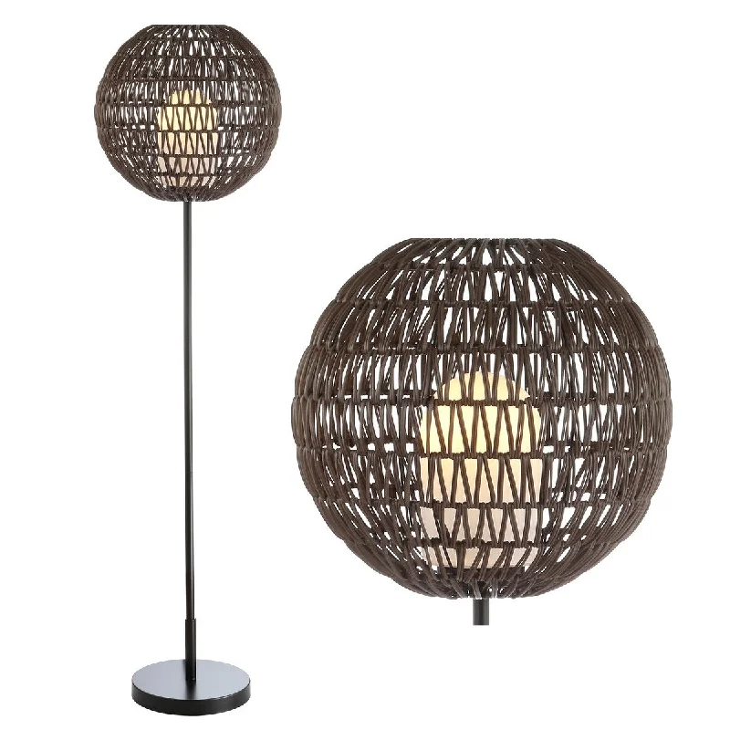 Rustic Farmhouse Style Floor Lamp for Cozy BedroomsRustic Farmhouse Style Floor Lamp for Cozy BedroomsBea 61" Outdoor Woven Globe LED Floor Lamp, Coffee/Black by JONATHAN Y Rustic Farmhouse Style Floor Lamp for Cozy BedroomsRustic Farmhouse Style Floor Lamp for Cozy BedroomsBea 61" Outdoor Woven Globe LED Floor Lamp, Coffee/Black by JONATHAN Y