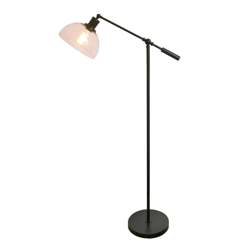 USB Charging Port Floor Lamp for Convenient Device ChargingUSB Charging Port Floor Lamp for Convenient Device ChargingBronze Task Floor Lamp, Glass Shade