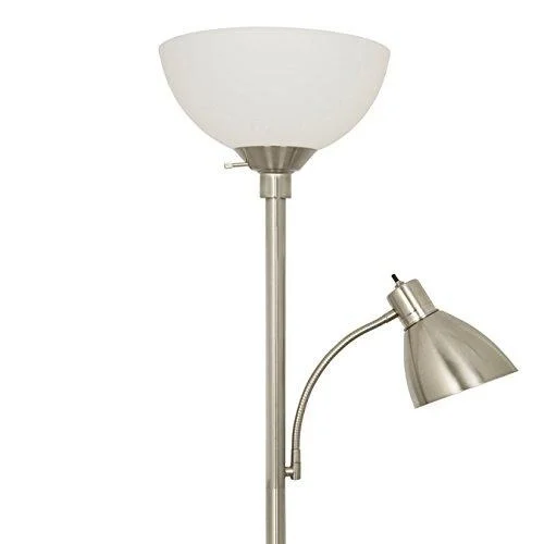 Victorian Style Floor Lamp for Traditional and Elegant InteriorsVictorian Style Floor Lamp for Traditional and Elegant InteriorsBrushed Nickel Floor Lamp with Side Reading Lamp