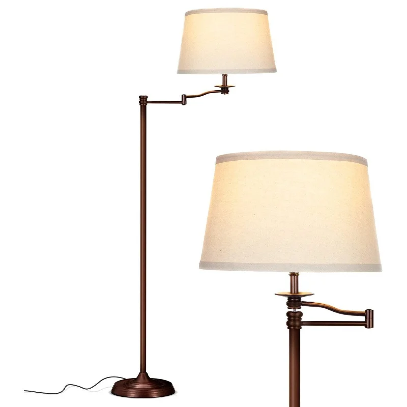 USB Charging Port Floor Lamp for Convenient Device ChargingUSB Charging Port Floor Lamp for Convenient Device ChargingCaden Modern Industrial Style 63" Tall Floor Lamp w/ Swing Arm, Bronze