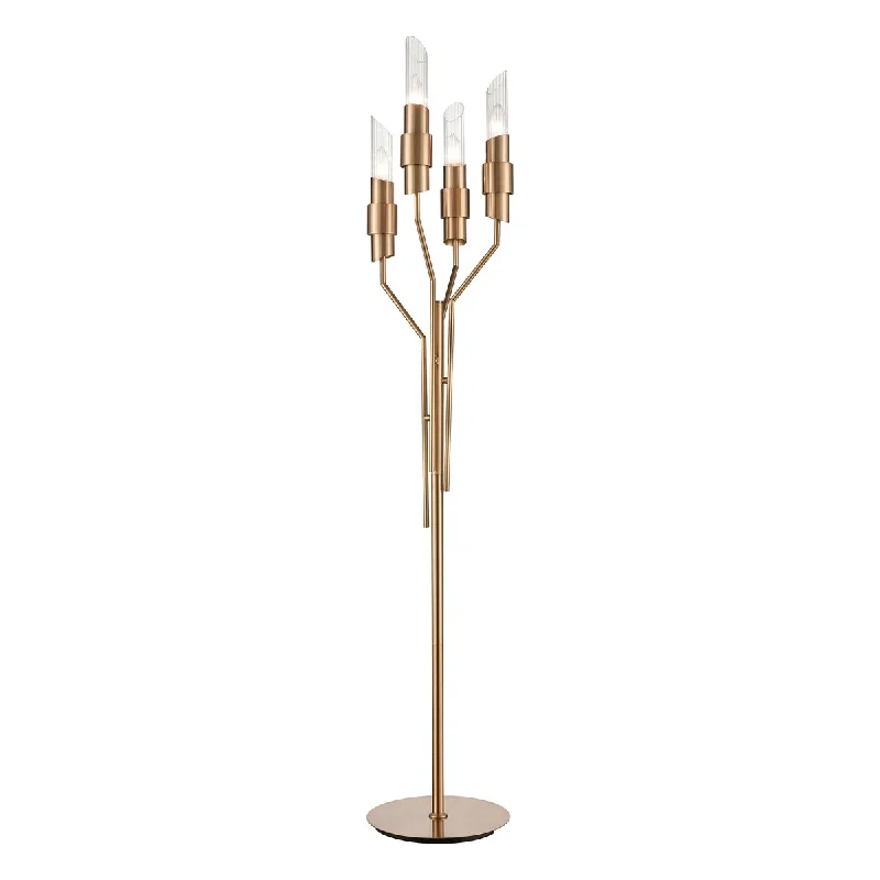 Industrial Style Floor Lamp with Exposed Bulbs for Loft ApartmentsIndustrial Style Floor Lamp with Exposed Bulbs for Loft ApartmentsCarisbrooke 64'' High 4-Light Floor Lamp - Burnished Brass