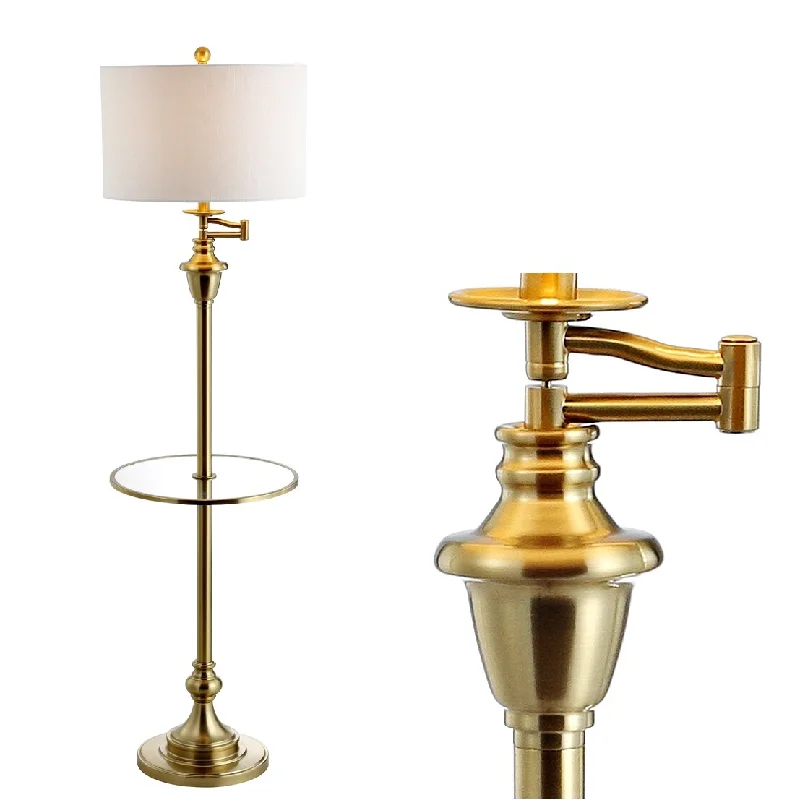 Metal Floor Lamp with a Matte Black Finish for a Sleek LookMetal Floor Lamp with a Matte Black Finish for a Sleek LookCora Metal/Glass LED Side Table and Floor Lamp, Brass by JONATHAN Y - Brass Gold - 60" H x 16" W x 16" D