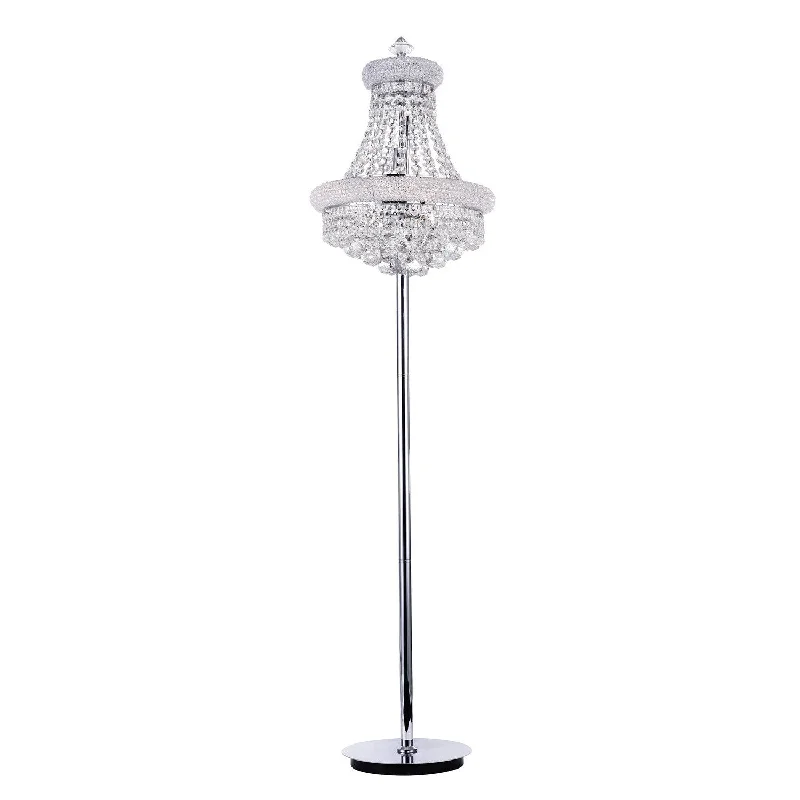 USB Charging Port Floor Lamp for Convenient Device ChargingUSB Charging Port Floor Lamp for Convenient Device ChargingCwi Lighting 8001F18C  Empire Lamp Chrome