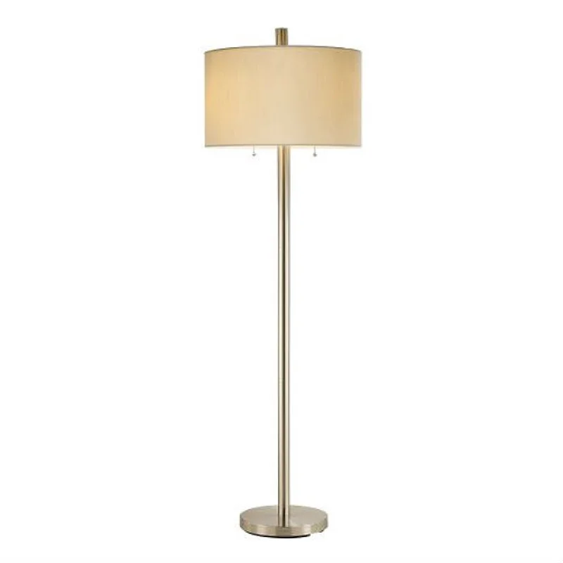 Glass Floor Lamp with Frosted Shades for Soft Diffused LightGlass Floor Lamp with Frosted Shades for Soft Diffused LightDaily Boutik Contemporary Satin Steel Floor with Oversized White Silk-like Drum Shade Glass Floor Lamp with Frosted Shades for Soft Diffused LightGlass Floor Lamp with Frosted Shades for Soft Diffused LightDaily Boutik Contemporary Satin Steel Floor with Oversized White Silk-like Drum Shade