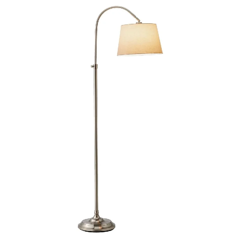 Metal Floor Lamp with a Matte Black Finish for a Sleek LookMetal Floor Lamp with a Matte Black Finish for a Sleek LookDaily Boutik Elegant Arch Floor Lamp with White Linen Tapered Drum Shade - 13" x 13" x 62"
