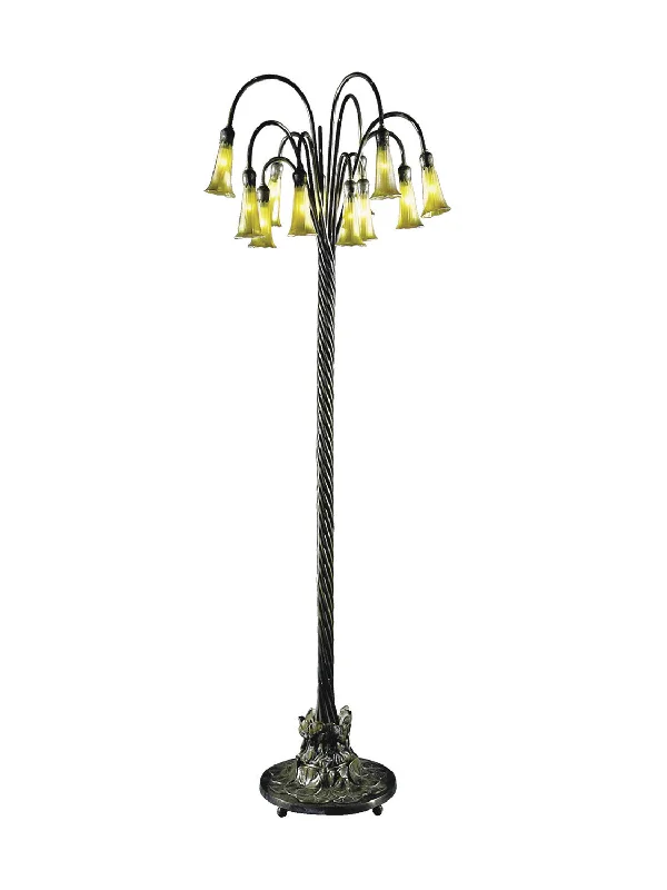 Dimmable Floor Lamp for Adjustable Lighting AmbianceDimmable Floor Lamp for Adjustable Lighting AmbianceDale Tiffany TF15129 Gold Lily Lamp Antique Bronze/Verde