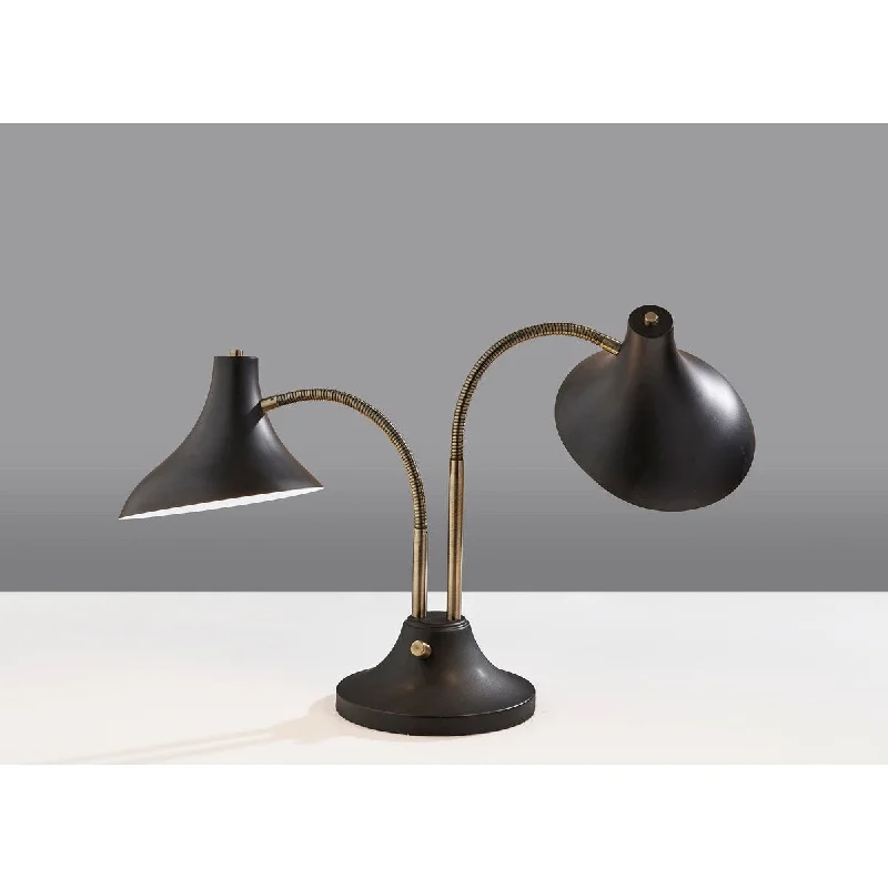 USB Charging Port Floor Lamp for Convenient Device ChargingUSB Charging Port Floor Lamp for Convenient Device ChargingDesk Lamp - Black