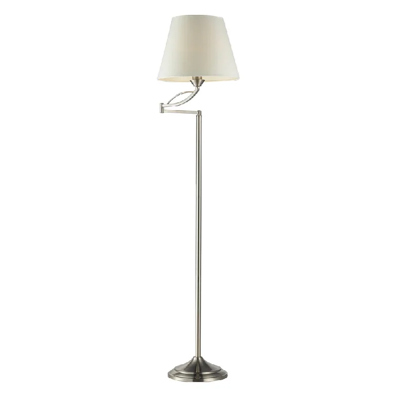 USB Charging Port Floor Lamp for Convenient Device ChargingUSB Charging Port Floor Lamp for Convenient Device ChargingDimond Lighting 1-light Floor Lamp in Satin Nickel Finish