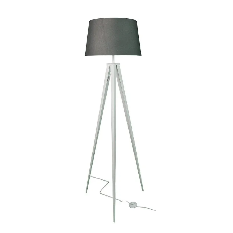 Fabric Floor Lamp with a Linen Shade for a Relaxed AestheticFabric Floor Lamp with a Linen Shade for a Relaxed AestheticEuro Style Collection Berlin 60" Tripod Floor Lamp-White/Grey