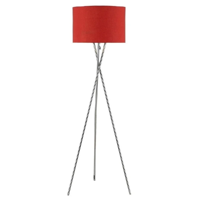 Modern Minimalist Floor Lamp for Contemporary Living RoomsModern Minimalist Floor Lamp for Contemporary Living RoomsEuro Style Collection Lisboa 63" Tripod Floor Lamp-Red