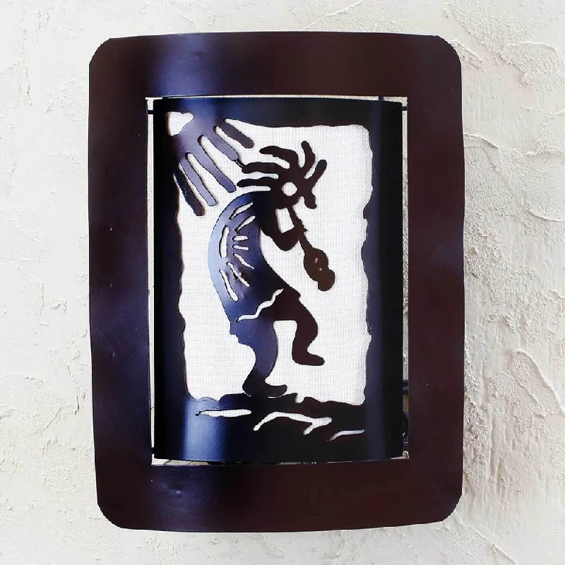 Industrial Style Floor Lamp with Exposed Bulbs for Loft ApartmentsIndustrial Style Floor Lamp with Exposed Bulbs for Loft ApartmentsHandcrafted Iron 'Kokopelli Dance' Wall Lamp (Mexico)