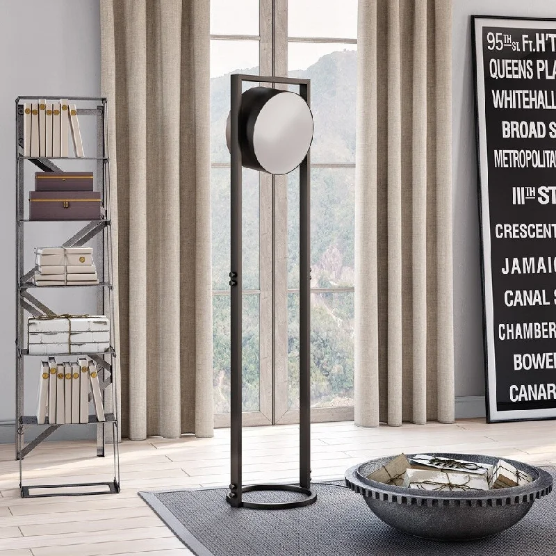 Glass Floor Lamp with Frosted Shades for Soft Diffused LightGlass Floor Lamp with Frosted Shades for Soft Diffused LightHelios floor lamp in blackened bronze