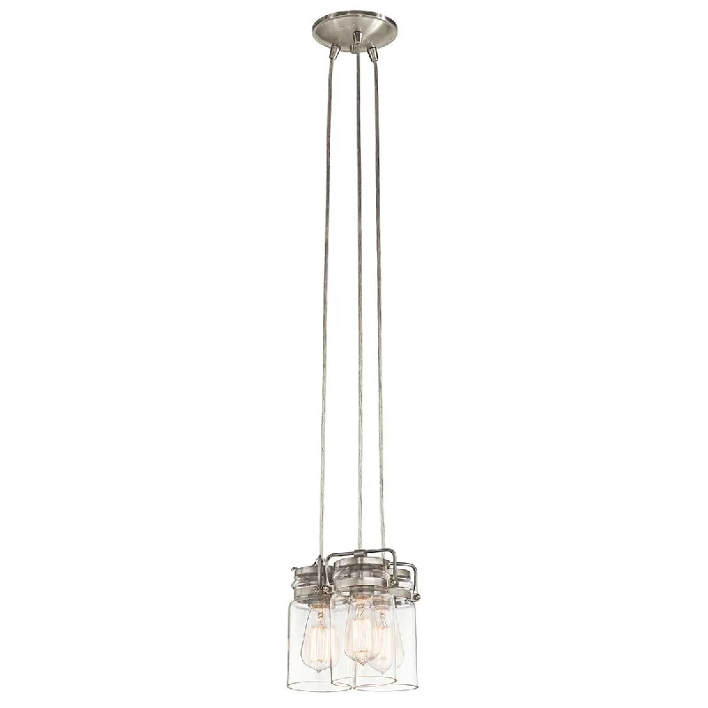 Modern Minimalist Floor Lamp for Contemporary Living RoomsModern Minimalist Floor Lamp for Contemporary Living RoomsKichler Brinley 3 Light Brushed Nickel Ceiling Pendant