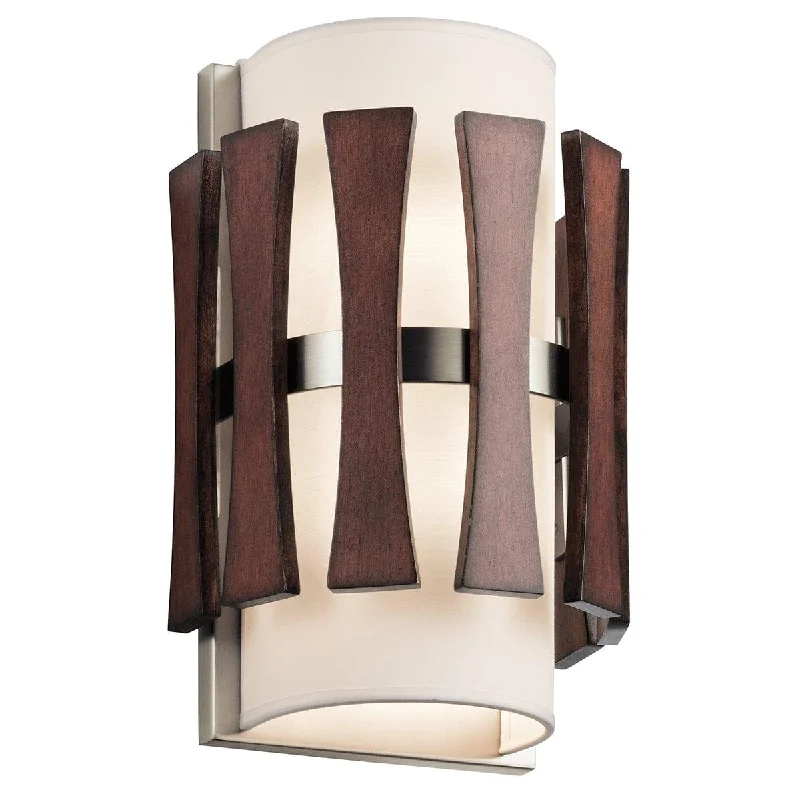 Industrial Style Floor Lamp with Exposed Bulbs for Loft ApartmentsIndustrial Style Floor Lamp with Exposed Bulbs for Loft ApartmentsKichler Cirus 2 Light Auburn Stained Wood Wall Light